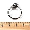Natural Black Agate & Tiger Eye Finger Rings RJEW-A068-02P-03-5
