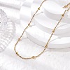 304 Stainless Steel Ball Singapore Chain Necklaces NJEW-JN05168-1