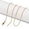 Ion Plaing(IP) 304 Stainless Round Snake Chain Necklaces NJEW-Q003-01G-1