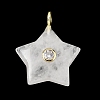 Natural Quartz Crystal Pendants G-Z157-01G-11-1