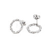 Non-Tarnish 304 Stainless Steel Hollow Ring Stud Earrings for Woman EJEW-N097-003P-2