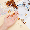 150Pcs 3 Colors Transparent Acrylic Linking Rings OACR-FH0001-029-2