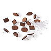 Coconut Brown Wood Stud Earring Findings EJEW-TA0010-06P-26