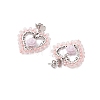 Alloy Glass Stud Earrings EJEW-MZ00372-02-4