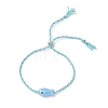 5Pcs Fish Handmade Porcelain Beads Slider Bracelets for Women BJEW-JB13174-3