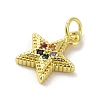 Brass Micro Pave Cubic Zirconia Charms KK-M283-16C-02-2