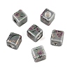 Floral Printed Porcelain Beads PORC-Q160-2-4