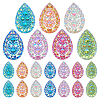 21Pcs 7 Colors Electroplate Opaque Resin Cabochons RESI-FG0001-16-1