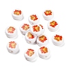 Christmas Theme Printed Opauqe Acrylic Beads OACR-R004-01J-1