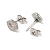 Enamel Lip Stud Earrings with 316 Surgical Stainless Steel Pins EJEW-A081-11P-3