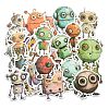 50Pcs Cartoon Robot Paper Self-Adhesive Picture Stickers AJEW-S086-03-2