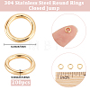 200Pcs 304 Stainless Steel Round Rings STAS-BBC0010-21B-2