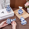 4Pcs 4 Styles Porcelain Artificial Flower Hanging Vase AJEW-OC0005-85A-3