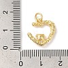 Rack Plating Brass Clear Cubic Zirconia Pendants KK-Z056-15G-3