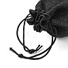 Polyester Imitation Burlap Packing Pouches Drawstring Bags X-ABAG-R005-14x10-09-3