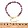 Braided Round Polyester Cord Bracelet Makings FB-CBAEDA0-01G-16-3