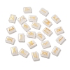 24Pcs Rectangle Natural Quartz Crystal Rune Stones G-K335-06A-1