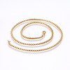 304 Stainless Steel Box Chain Necklaces NJEW-F227-09G-12-1