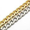 304 Stainless Steel Curb Chain/Twisted Chain Bracelets STAS-A028-B127-1