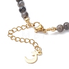 Natural Larvikite Round Graduated Beaded Necklaces NJEW-JN05654-03-5