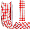 Polyester Plaid Ribbon OCOR-WH20002-28A-1