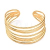 304 Stainless Steel Multi Line Cuff Bangles BJEW-F457-05G-1