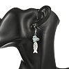 Shell Alloy Pendant Dangle Earrings for Women EJEW-JE07464-2