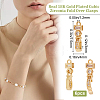 6Pcs Brass Micro Pave Clear Cubic Zirconia Fold Over Clasps ZIRC-BBC0001-26-2