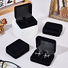 Velvet Cufflink Gift Storage Boxes CON-WH0112-079A-4