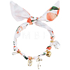 304 Stainless Steel & Enamel & ABS Plastic Pearl & Brass Pendant Necklaces NJEW-HS00026-1