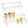 2-Tier Acrylic Ice Cream Display Riser Stands ODIS-WH0030-357A-1