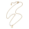 304 Stainless Steel Angel and Natural Freshwater Shell Cross Pendant Necklaces NJEW-JN05720-4