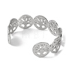 Tree of Life 304 Stainless Steel Cuff Bangles for Women BJEW-B104-21P-3