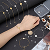 12Pcs 6 Styles 304 Stainless Steel Paperclip Chain Satellite Chain Bracelet Making BJEW-SP0001-28-3