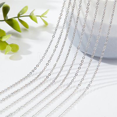  20Pcs 304 Stainless Steel Cable Chains Necklaces Ser for Men Women NJEW-NB0001-08-1