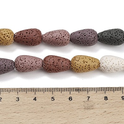 Natural Lava Rock Beads Strands G-G347-03A-1