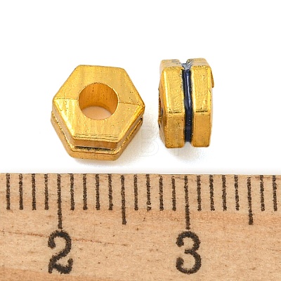 Brass Enamel Beads KK-P277-44G-03-1