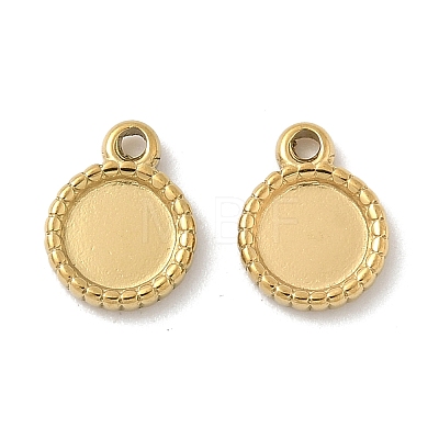 304 Stainless Steel Pendant Cabochon Settings STAS-D127-02G-1