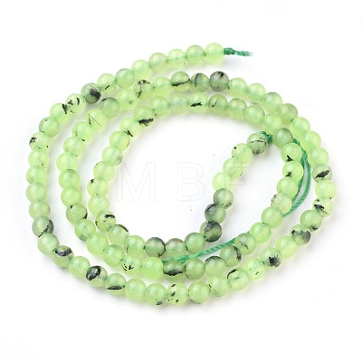 Natural Prehnite Beads Strands G-I250-01A-1