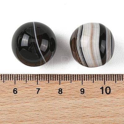 Natural Banded Agate(Dyed & Heated) Sphere Beads GG-D003-A04-01-1