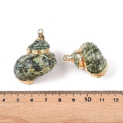 Natural Sea Shell Pendants X-SSHEL-N038-56-1