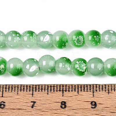 Baking Paint Glass Beads Strands DGLA-N015-6mm-09-1