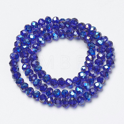 Electroplate Glass Beads Strands EGLA-A034-T6mm-I07-1