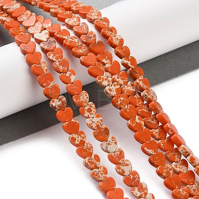 Dyed Synthetic Imperial Jasper Beads Strands G-M403-A39-02-1