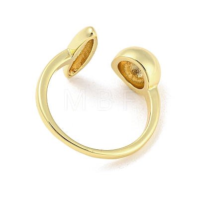 Brass Open Cuff Rings RJEW-I100-04G-1