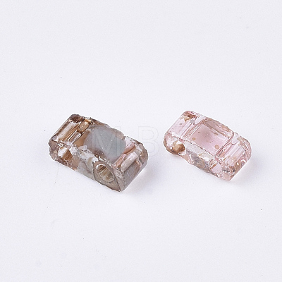 2-Hole Transparent Glass Seed Beads SEED-S023-30B-15-1