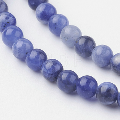 Natural Sodalite Bead Strands G-G735-58-4mm-A-1