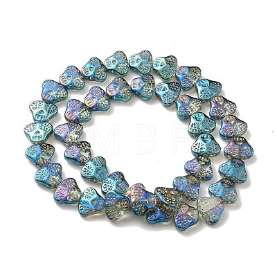 Transparent Electroplate Glass Beads Strands EGLA-F158-FR02-1