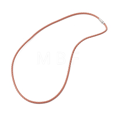 3MM Punk Rock Round Braided Leather Cord Necklaces NJEW-JN05861-02-1