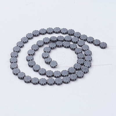 Non-magnetic Synthetic Hematite Beads Strands G-P341-47F-6x3mm-1